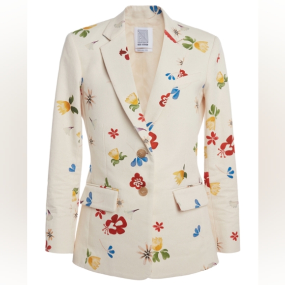 Rosie Assoulin Jackets & Blazers - Rosie Assoulin Women's Classic Cotton Blazer In Floral Small